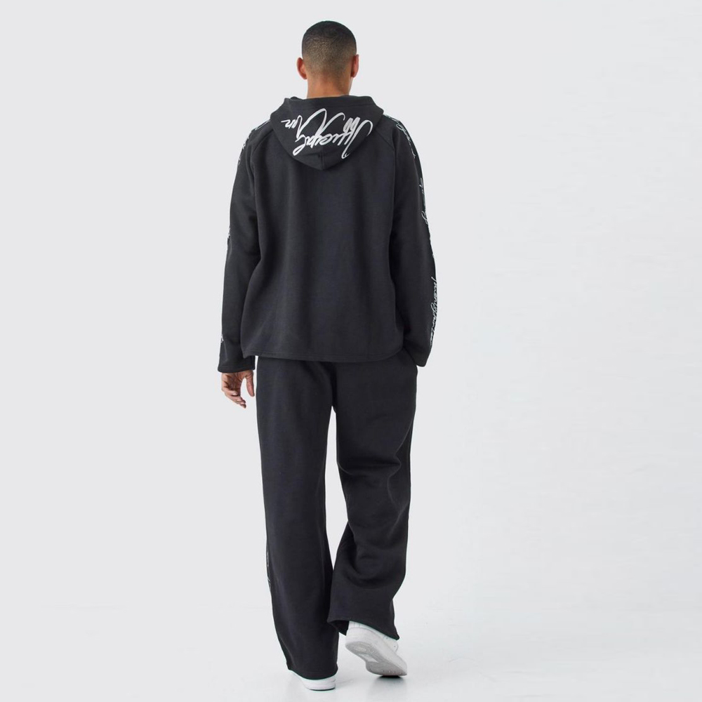 OvePRFTS-zed Raw Edge Script Embroidred Tracksuit