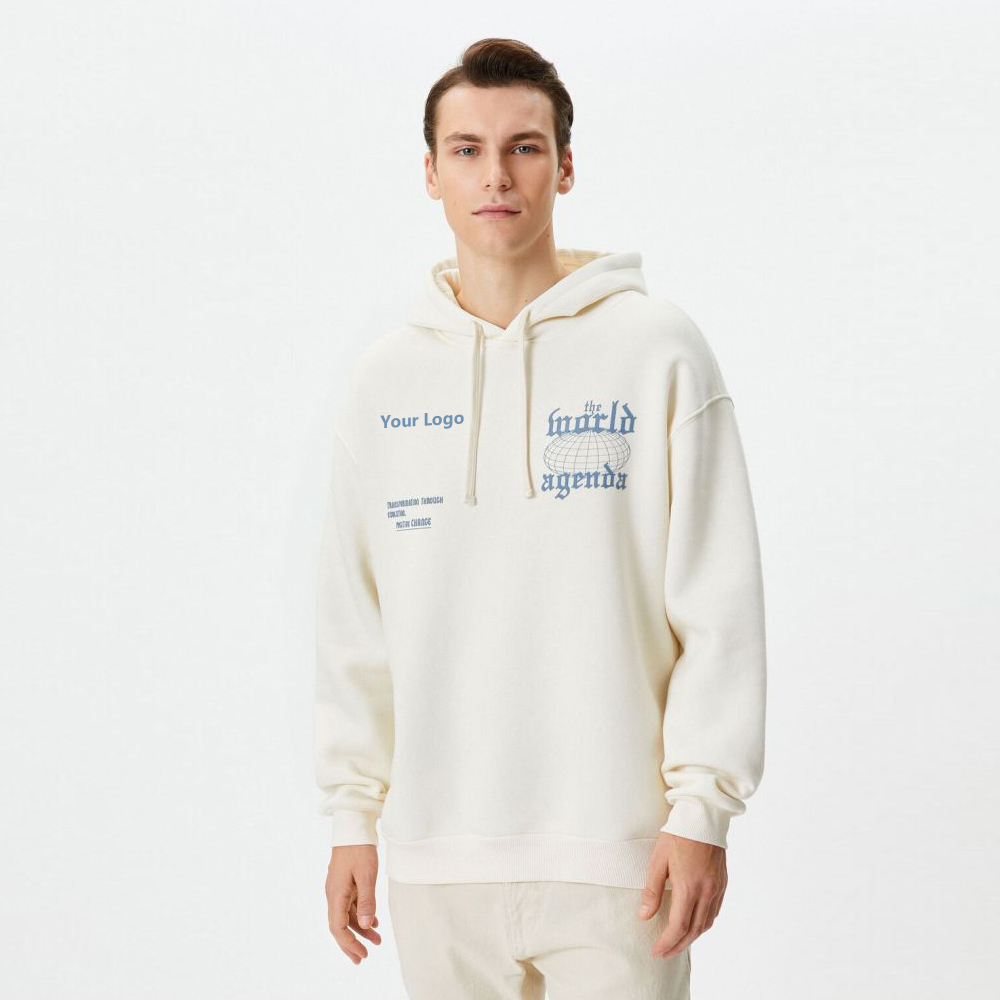 OvePRFTS-ze Sweatshirt Hooded With Printed Slogan On The Back