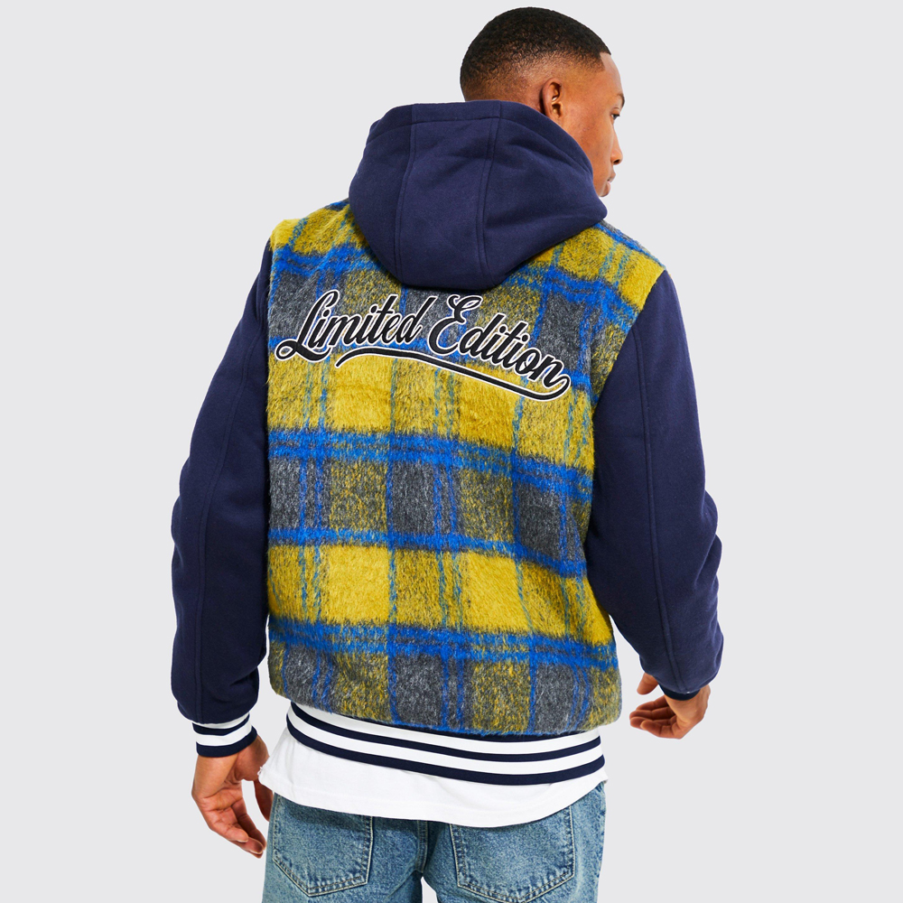 Azure Plaid Hybrid Varsity