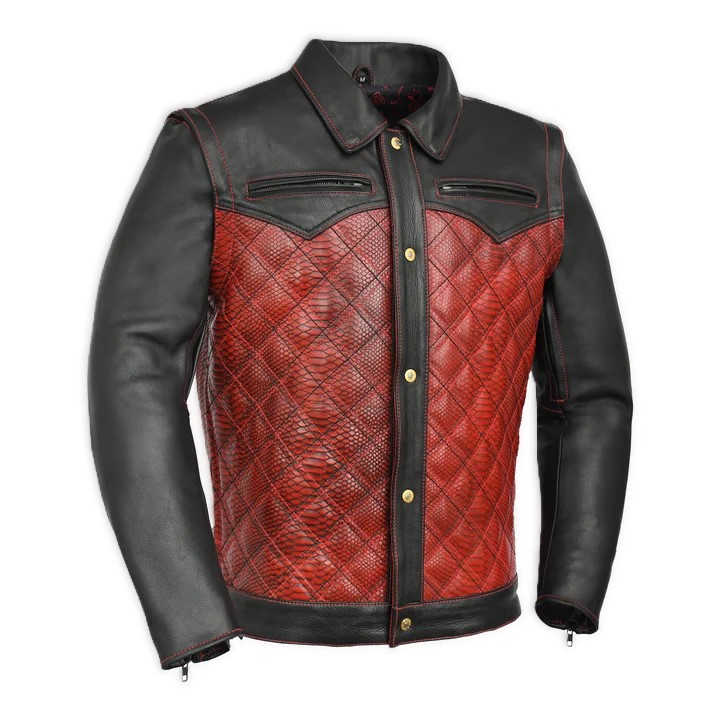 The Crimson Cobra Hybrid Leather Jacket
