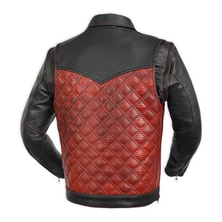 The Crimson Cobra Hybrid Leather Jacket
