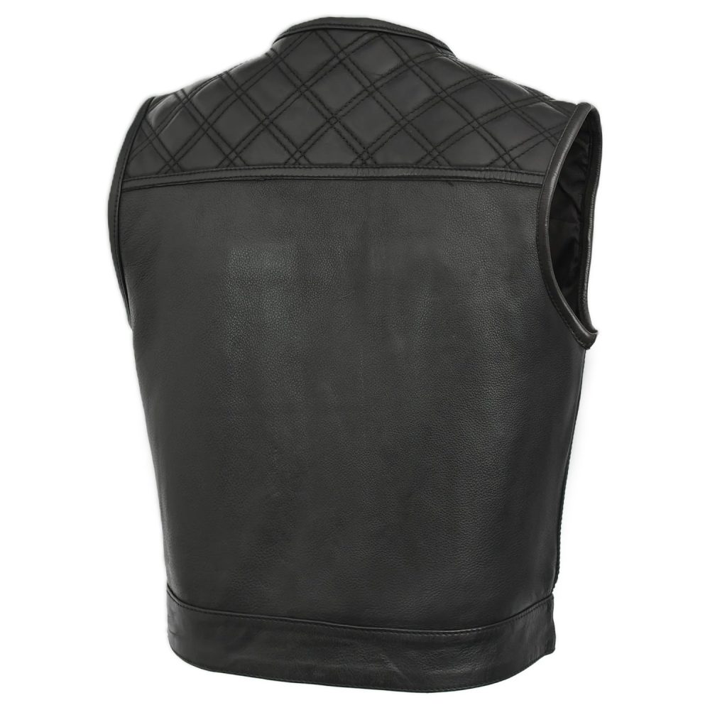 Men’s Diamond Quilted Leather Vest