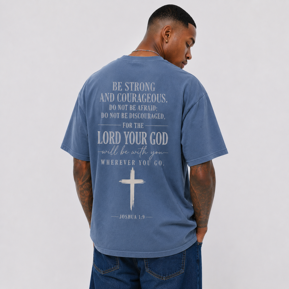 Premium Minimal Cross Oversized T-Shirt