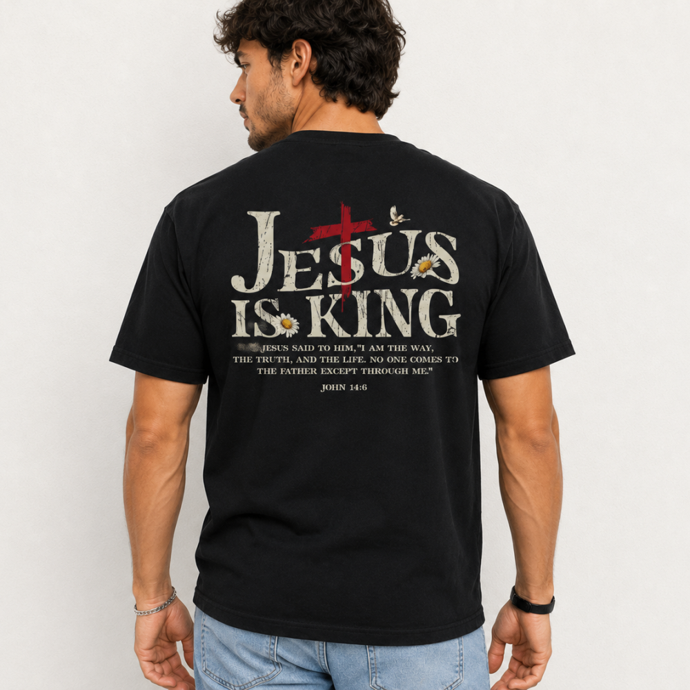 Premium Jesus Is King Graphic T-Shirt