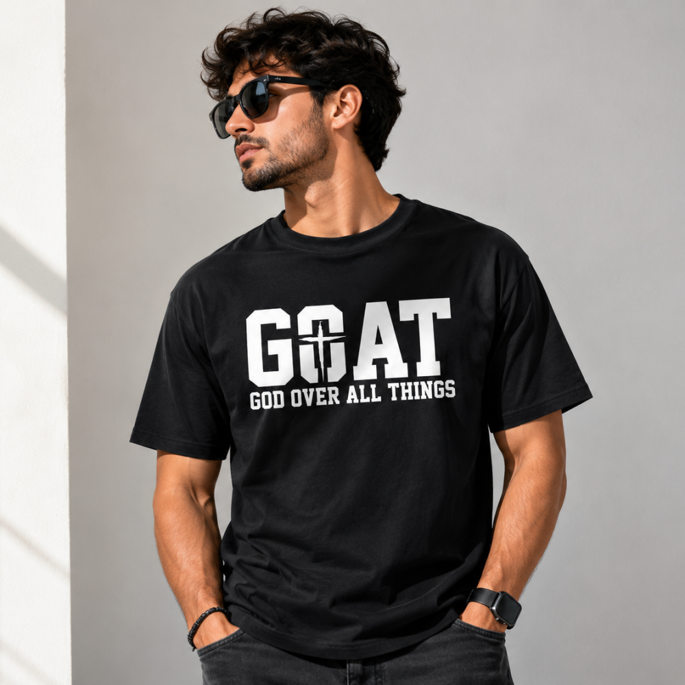 Premium GOAT – God Over All Things Graphic T-Shirt