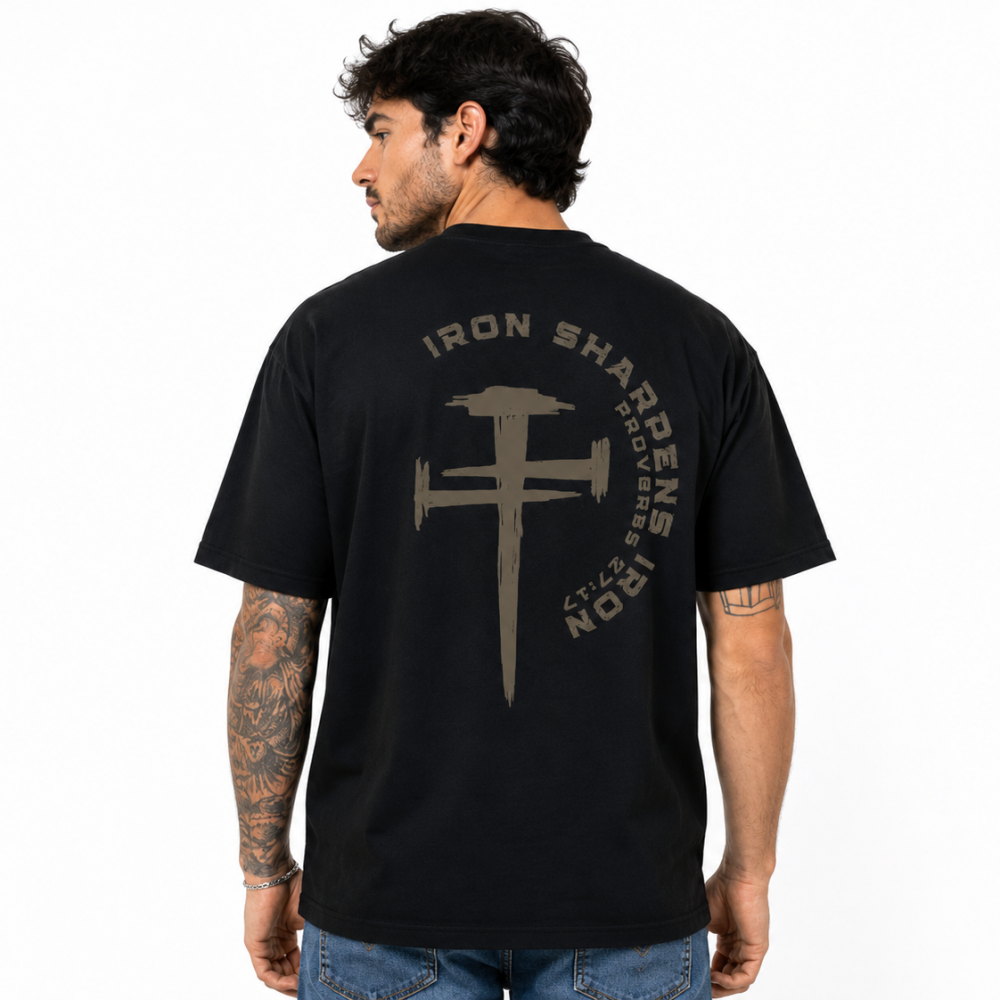 Premium Iron Sharpens Iron Graphic T-Shirt