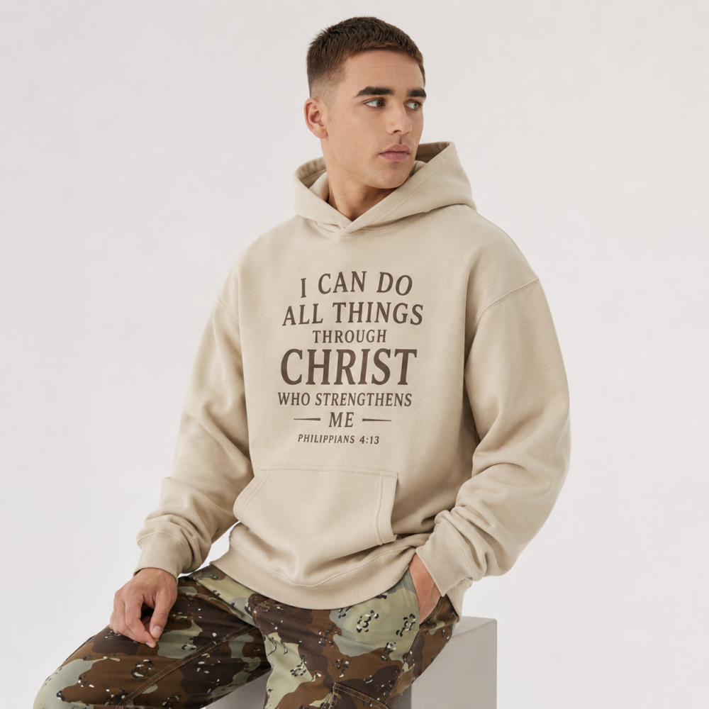 Men’s Philippians 4:13 Christian Hoodie