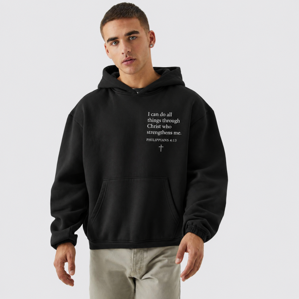 Men’s Christian Faith Oversized Pullover Hoodie