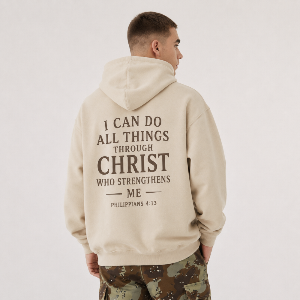 Men’s Philippians 4:13 Christian Hoodie